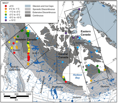 Permafrost and active layer monitoring networks in Canada