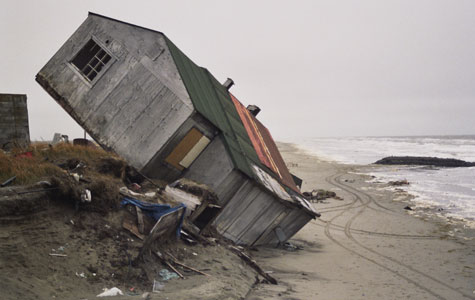 Infrastructure damage in Alaskan village