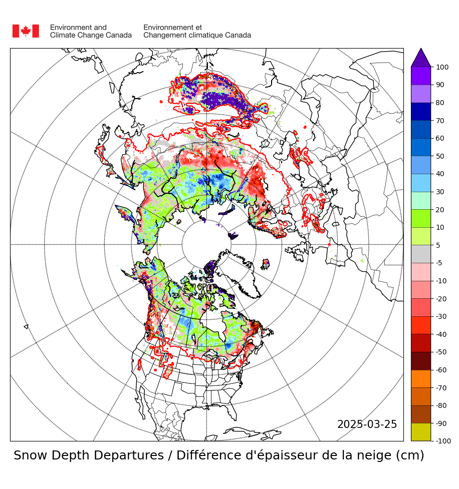 Today snow & ice depth North Hemisphere #Europe & #USA #snow (Stratul de zapadă masurat in Europa si US astazi)